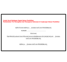 Format SK TPPK di Satuan Pendidikan