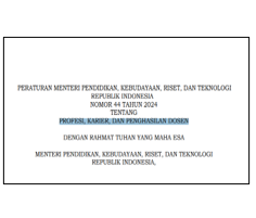 Permendikbudristek Nomor 44 Tahun 2024 tentang Profesi, Karier, dan Penghasilan Dosen