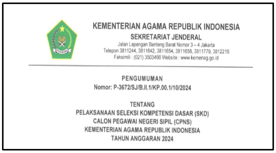 SKD CPNS Kemenag 2024