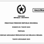 Perpres Nomor 201 Tahun 2024 tentang Rincian APBN Tahun 2025