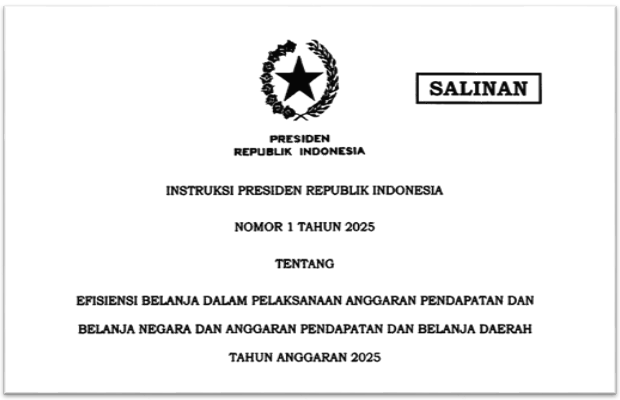 Inpres Nomor 1 Tahun 2025 tentang Efisien Belanja APBN dan APBD Tahun 2025