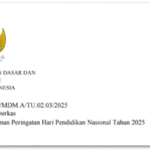 SE Pedoman Peringatan Hardiknas Tahun 2025